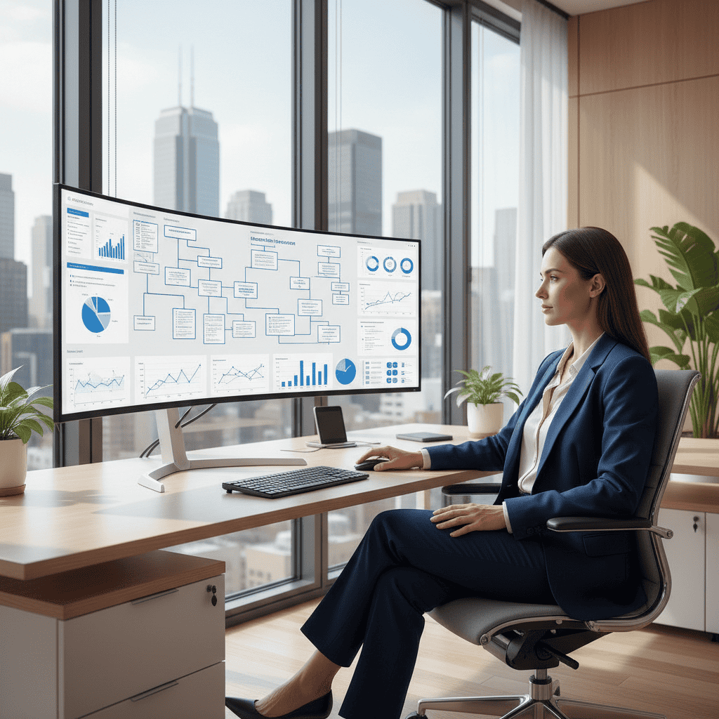 Enterprise IT leaders reviewing workflow automation dashboards