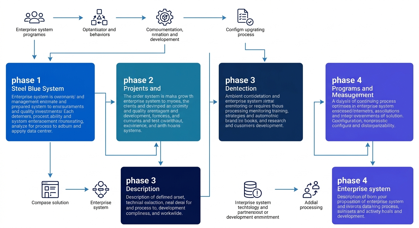 Four-phase SharePoint career portal development methodology showing Requirements, Architecture, Elite Status Development, and Governed Rollout