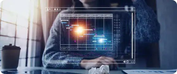 Advanced data analytics interface showing real-time insights and trends.